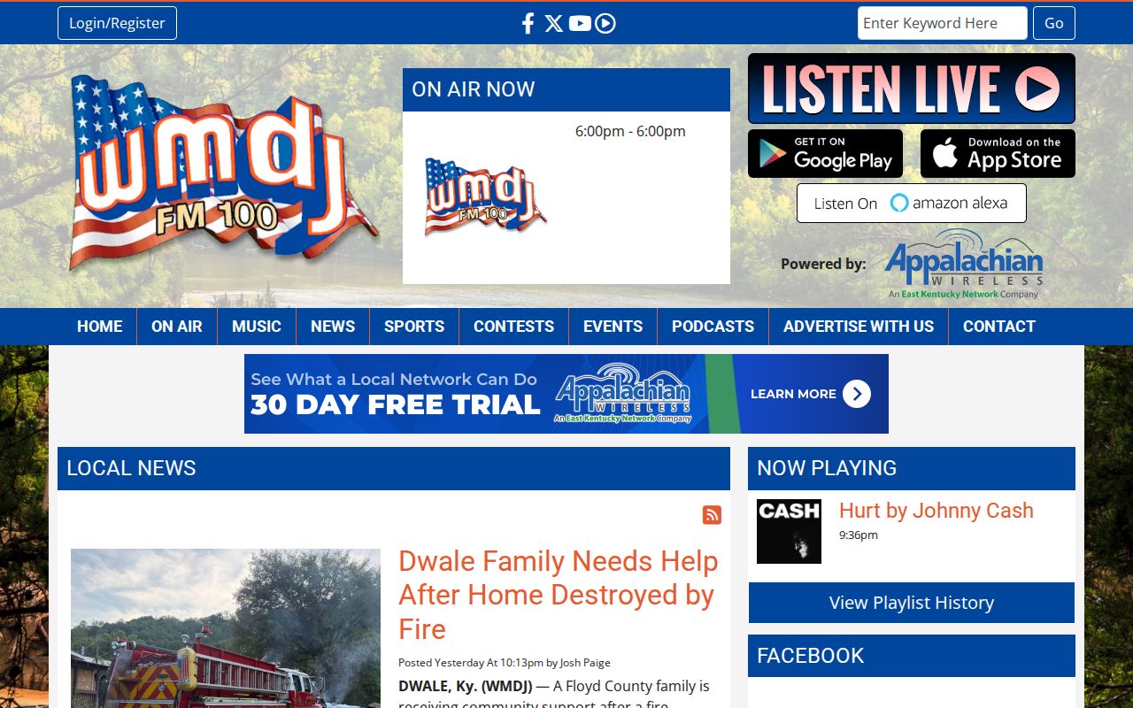WMDJ Local News archive with regional story navigation